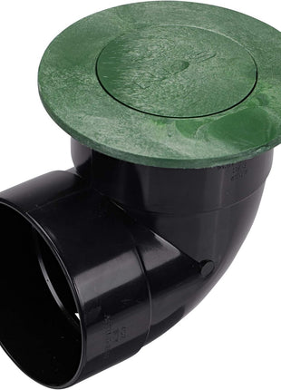 NDS 422G Pop-Up Drainage Emitter with Elbow fits 4-Inch Sewer and Drain Pipe, Works with Drainage Systems Including Catch Basins, Green