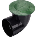 NDS 422G Pop-Up Drainage Emitter with Elbow fits 4-Inch Sewer and Drain Pipe, Works with Drainage Systems Including Catch Basins, Green