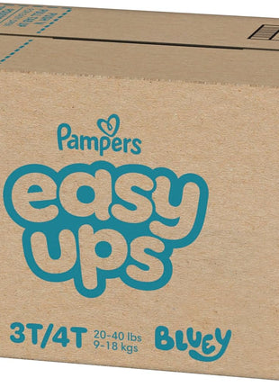 Pampers Training Pants - Easy Ups Boys & Girls Bluey - Size 3T-4T, 124 Count, Children's Potty Underwear (Packaging May Vary)