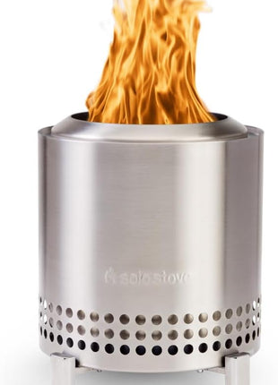 Solo Stove Mesa XL, 7 Inch Tabletop Fire Pit with Stand - Smokeless, Stainless Steel Fire Pit for Camping, Outdoor & Patio- Wood Burning or Pellet Fueled Portable Bonfire, 2.3lbs, Stainless Steel