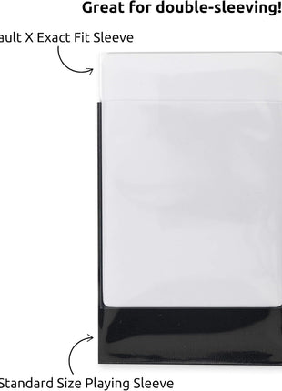 Vault X Exact Fit Trading Card Sleeves, Soft, High Clarity, Perfect Fit Inner Sleeves, Collectible Card Games, Sports, TCG (500 Pack)
