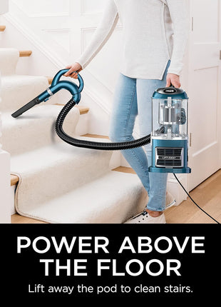 Shark Navigator Lift-Away Vacuum, Self-Cleaning, HEPA, Teal, ZU503AMZ | Lift-Away Pod, Pet Hair Pickup, Swivel Steering, 1200W Power, Upholstery Tool and Pet Crevice Tool for Above-Floor Cleaning
