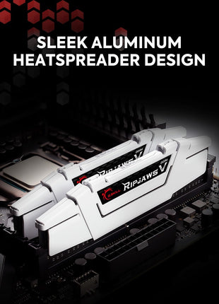 G.SKILL RipjawsV Series DDR4 RAM (XMP) 32GB (2x16GB) 3600MT/s CL16-19-19-39 1.35V Intel AMD Desktop Computer Memory U-DIMM - Black (F4-3600C16D-32GVKC)