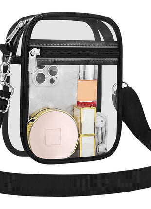 USPECLARE Clear Purse Stadium Transparent Messenger Bag Stadium Approved for Men and Women Clear CrossBody Bag