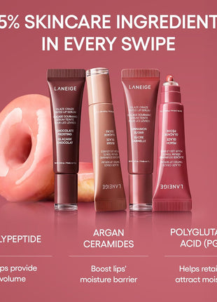LANEIGE Glaze Craze Tinted Lip Serum: Hydrating, Lip Barrier-Boosting, Softening Lip Serum Treatment for Glossy & Buildable Shine, Nourished Lips with Plumping Polypeptides | Korean Skin Care