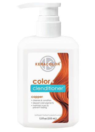 Keracolor Clenditioner COPPER Hair Dye - Semi Permanent Hair Color Depositing Conditioner, 12 Fl. Oz.