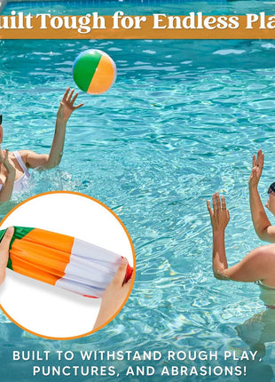 JOYIN 12-Pack 12" Beach Balls - Bulk Classic Beachball Inflatable Swimming Pool Toys for Games Adults Kids Birthday Party Supplies Combo Set, Rainbow Color Blow Up Luau Decorations Favors Gifts (12")