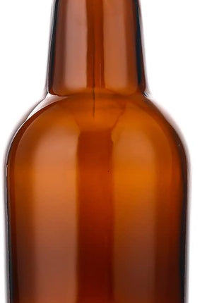 SureSave Beer Bottles with Easy Swing Cap | 16 Oz Clear Glass Bottle Set with Airtight Lid for Kombucha, Carbonated Drinks, Brewing, and Fermenting (12 Pack)