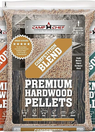 Camp Chef Competition Blend BBQ Pellets, Hardwood Pellets for Grill, Smoke, Bake, Roast, Braise and BBQ, 20 lb. Bag