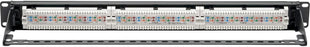 Eaton Tripp Lite Cat6 24-Port PoE+ Patch Panel, RJ45 Ethernet, 1U Rackmount, EIA/TIA 568A/B Wiring Standards for 110 & Krone Terminations, (N252-P24), Black