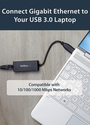 StarTech USB 3.0 to Gigabit Ethernet NIC Network Adapter - USB to RJ45 for 10/100/1000 Network