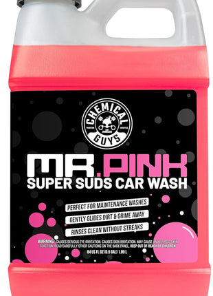Chemical Guys Mr. Pink Car Wash Soap - 64 oz Super Suds Foaming Car Wash Soap for Cannon, Blaster, or Bucket Washing - pH Balanced, Safe on Wax, Sealant, Ceramic, and Clear Coat Finishes