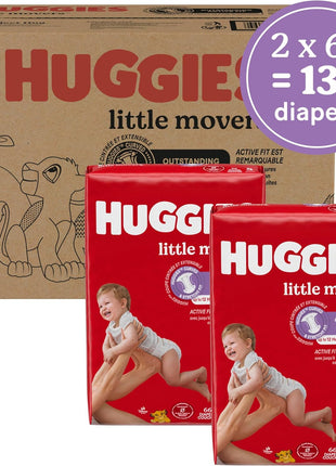 Huggies Little Movers Diapers Size 5, 132 Count (2 Packs of 66)