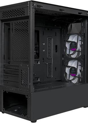 Cooler Master TD300 Mesh Micro-ATX Tower with Polygonal Mesh Front ana Removable Top Panel, ARGB/PWM Hub Tempered Glass, Dual Sickleflow PWM ARGB Lighting Fans