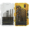 DEWALT Drill Bit Set, 21-Piece, 135 Degree Split Point, 31 Degree Helix, Black Oxide Coated, For Plastic, Wood and Metal (DWA1181)