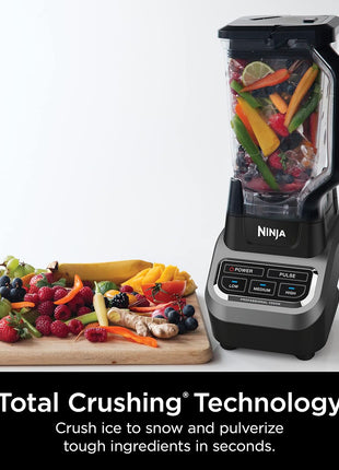 Ninja Professional Blender 1000W, Total Crushing Technology  Smoothies, Ice Crushing & Frozen Fruit, Full Size Countertop Blender, 72 oz. Pitcher, Black & Grey, BL610