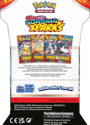 Pokemon TCG Surging Spark – Single Booster Pack – Pack Art May Vary - 10 Cards