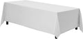 Gee Di Moda Rectangle Tablecloth   70 x 120 Inch White Table Cloth for 6 or 8 Foot Rectangle Table   Heavy Duty Washable Fabric   for Buffet Table, Holiday Party, Dinner, Wedding & Baby Shower