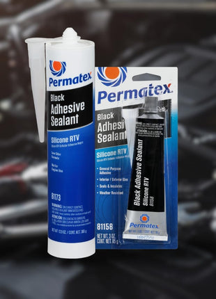 Permatex 81158 Black Silicone Adhesive Sealant, 3 oz. Tube, Pack of 1