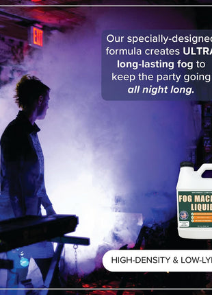 Fog Machine Liquid, 32 oz, High-Density, Long-Lasting, Water-Based Formula | Universal Ready-to-Use Fog Juice Solution for Spooky Halloween Parties, Haunted Houses, & Concerts - Made in USA