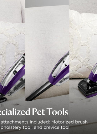 Bissell Pet Hair Eraser Cordless Hand Vacuum, Home, Auto & Pet, 2390A | Lithium Ion battery for consistent power; ideal for home, auto & upholstery pet hair pickup