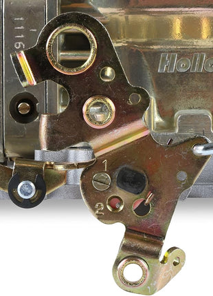 Holley Carburetor, Double Pumper, Model 4150, 4-Barrel, 850 CFM, Square Bore, Manual Choke, Mechanical Secondary, Dual Inlet, Aluminum, Gold Chromate, Each
