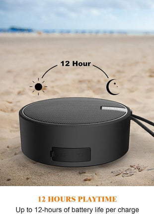 INSMY C12 IP67 Waterproof Shower Bluetooth Speakers Portable Small Speaker | Speakers Bluetooth Wireless,Loud Clear Sound,Support TF Card,Suction Cup,for Outdoor Kayak Canoe Beach Gift (Black)