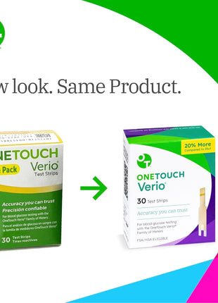 OneTouch Verio Test Strips for Diabetes Value Pack - 90 Count - for Blood Sugar Monitor - Home Self Glucose Testing - 3 Boxes, 30 Strips Per Pack