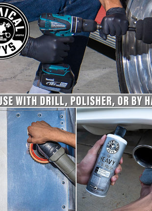 Chemical Guys Heavy Metal Polish Restorer and Protectant - Cleans, Restores & Protects, Aluminum, Stainless Steel, Chrome Polish & More, Safe for Cars, Trucks, Motorcycles, RVs, and Boats - 16 oz