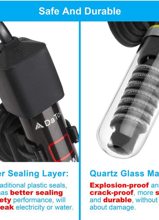 Mini Aquarium Heater 25W Small Fish Tank Heater 25 Watt with Free Thermometer Sticker