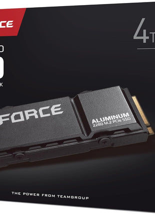 TEAMGROUP T-Force G70 PRO Aluminum Heatsink 4TB DRAM SLC Cache 3D TLC NAND NVMe InnoGrit PCIe Gen4x4 M.2 2280 Gaming Internal SSD Works with PS5 Read/Write 7400/6600 MB/s TM8FFH004T0C128