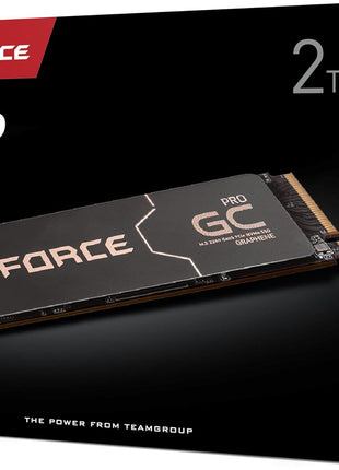 TEAMGROUP T-Force GC PRO 2TB Graphene Heatsink DRAM SLC Cache 3D TLC NAND NVMe InnoGrit PCIe Gen5x4 M.2 2280 Gaming Internal SSD Read/Write 12500/11000 MB/s TM8FFL002T0C129