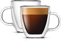JoyJolt Savor Double Wall Insulated Glasses Espresso Mugs (Set of 2)   5.4 Ounces