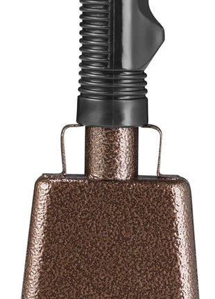 9 inch Metal Cowbell with Handle - (1 Pack) Cow Bells Loud Cheering Noise Makers for Sporting Events, Football Games, School Spirit, Rallies & Celebrations - Copper Steel Percussion Music Instrument