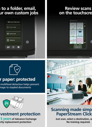 RICOH fi-8040 Fast Front Office & Desktop Document, Receipt, ID Card Scanner with 50 Page Auto Feeder and PC-Less DirectScan Network Scanning Capability