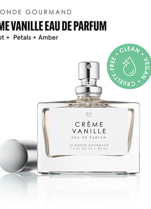 Le Monde Gourmand Crème Vanille Spray Eau de Parfum - Warm Vanilla, Jasmine, Amber Perfume Notes - 1 fl oz (30 ml)