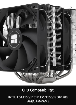 Thermalright Peerless Assassin 120 SE CPU Cooler, 6 Heat Pipes AGHP Technology, Dual 120mm PWM Fans, 1550RPM Speed, for AMD:AM4 AM5/Intel LGA 1700/1150/1151/1200/1851,PC Cooler