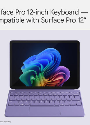 Microsoft Surface Pro Keyboard for Surface Pro 12" Device, Keyboard Only, Alcantara Material, Violet