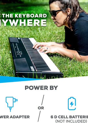 Alesis Recital ? 88 Key Digital Piano Keyboard with Semi Weighted Keys, 2x20W Speakers, 5 Voices, Split, Layer and Lesson Mode, Fx and Piano Lessons