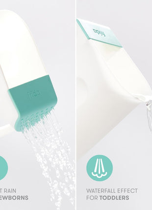 Control The Flow Rinser by Frida Baby Bath Time Rinse Cup with Easy Grip Handle and Removable Rain Shower