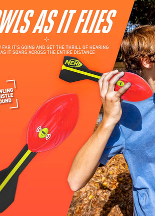 Nerf Vortex Aero Howler Foam Ball, Classic Long-Distance Football, Flight-Optimizing Tail, Whistling Sound, Indoor & Outdoor Fun, Christmas Stocking Stuffers for Kids