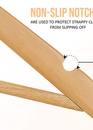 Utopia Home Premium Wooden Hangers 30 Pack - Durable & Slim Coat Hanger - Suit Hanger with 360-Degree Rotatable Hook - Wood Hangers with Shoulder Grooves (Natural Color)