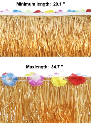 PHOGARY 8 Pack Hula Skirt Costume Kit for Hawaii Luau Party - Dancing Hula with Flower Bikini Top, Hawaiian Lei
