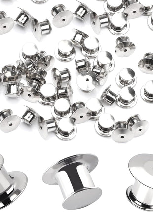 30 Pieces Metal Pin Backs Locking Pin Keepers Locking Clasp