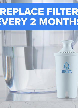 Brita Plus Water Filter, BPA-Free, High-Density Replacement Filter for Pitchers and Dispensers, Reduces 2x Contaminants*, Lasts Two Months or 40 Gallons, Includes 4 Filters