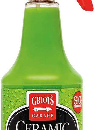 Griot's Garage Ceramic 3-in-1 Wax, SiO2 Spray for Cars, Trucks, and RV's, Provides Protection and Water Beading on Paint, Wheels, Plastic, Rubber Trim, Chrome, and More, 10978, 22 oz