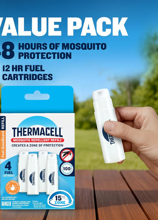 Thermacell Mosquito Repellent Refills; Compatible with Any Fuel-Powered Thermacell Repeller; Highly Effective, Long Lasting, No Spray or Mess; 15 Foot Zone of Mosquito Protection