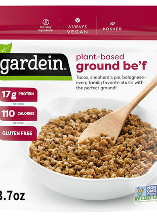 Gardein Gluten Free Plant Based Ground Be'f Crumbles, Vegan, Frozen, 13.7 Ounce