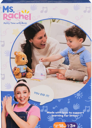Ms. Rachel Potty Time with Bean, Interactive Plush Animal & Toilet | Plush Bear With Potty Accessories, Makes Training Fun & Easy, Toddler Toys For Girls And Boys Ages 18 Months To 3+