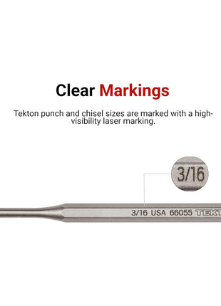 TEKTON 1/16 Inch Roll Pin Punch | 66061 | Made in USA